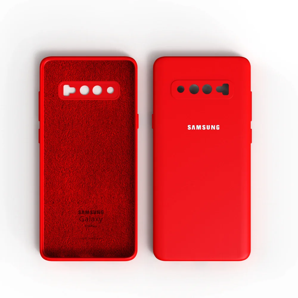 For S10 Case Original Samsung Galaxy S10 Plus S10e Silky Silicone Cover High Quality Soft-Touch Back Protective Galaxy S10+