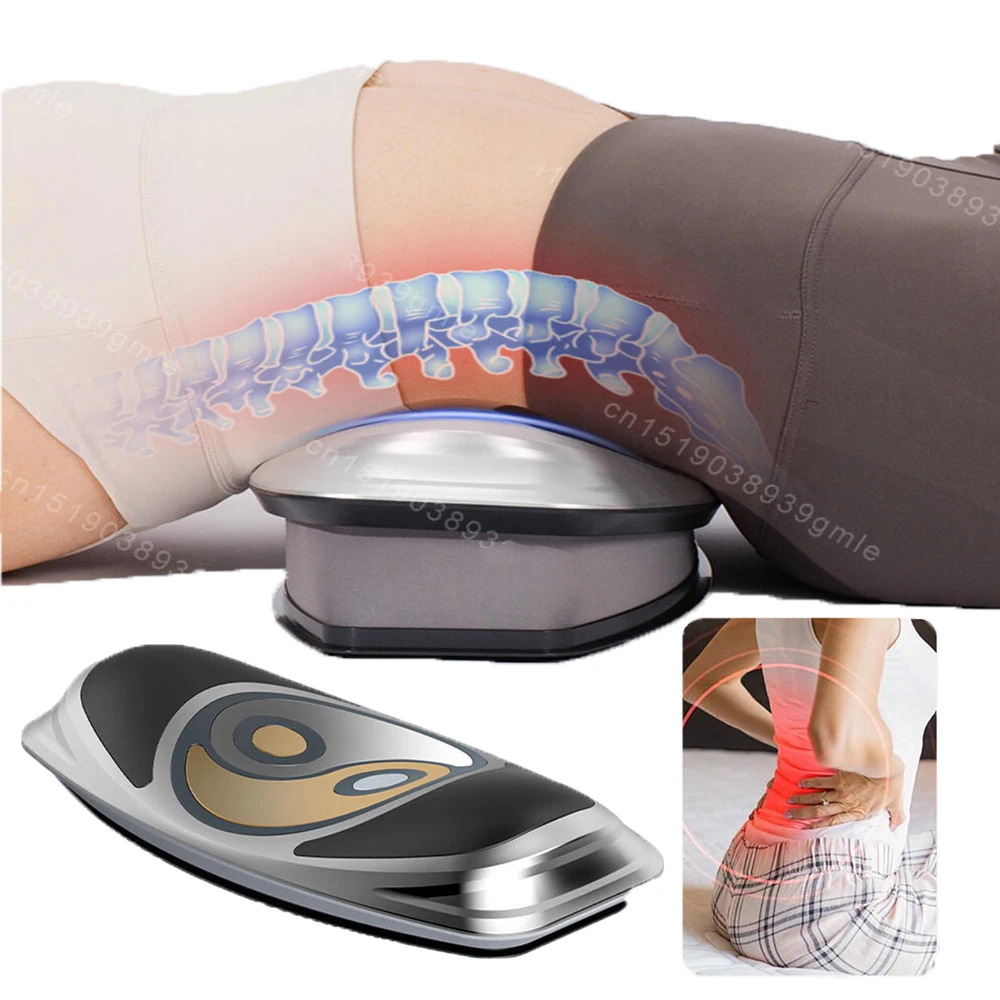 

EMS Waist Traction Back Massager Electric Pulse Heating Vibration Adjust Height Spine Support Instrument Relax Slim Weight Loss
