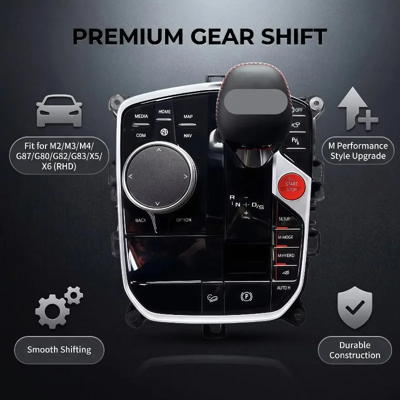 RHD Electronic Gear Shift Switch for M2 G87/M3 G80/M4 G82 G83/X5/X6 Racing Style Gear Knob Right-Hand Drive Interior Upgrade