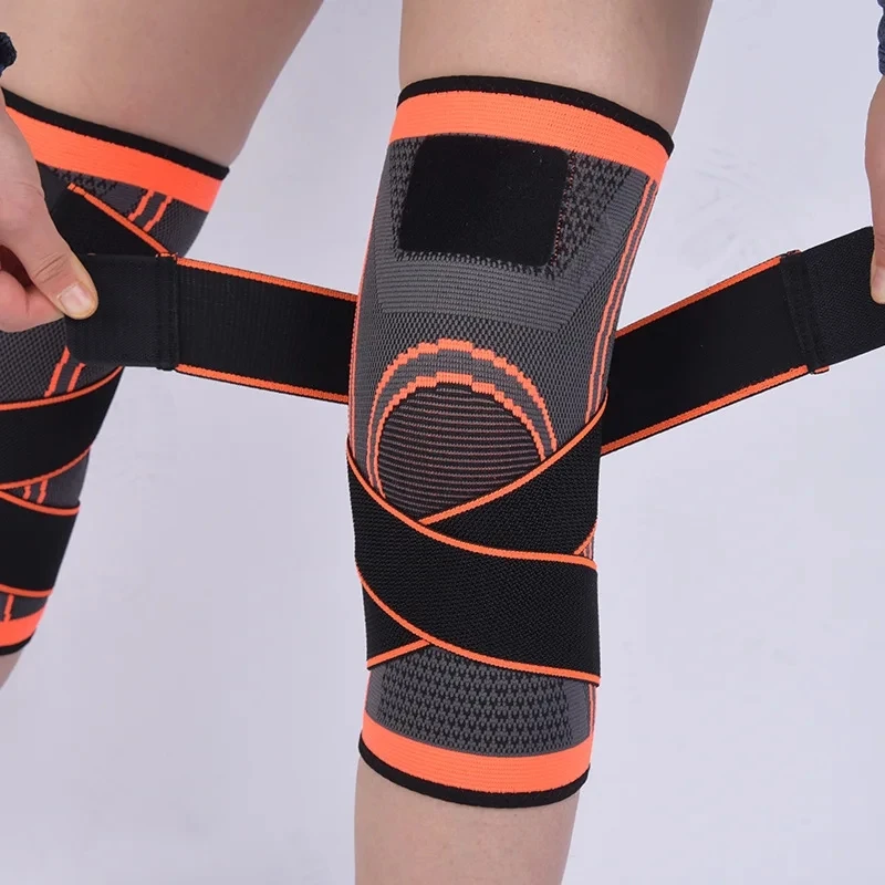 2PCS Knee Pads Sports Men Pressurized Elastic Knee Pads Support Fitness Gear Basketball Volleyball Brace Arthritis Protector