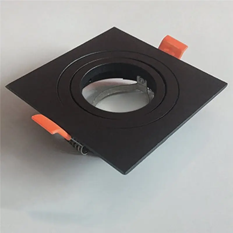 【PARTY  DAY】MR16 GU10 Reccessed Square For Ceiling Light Housing 4PCS Adjustable Bulb Holder Frame For Ceiling Spotlights
