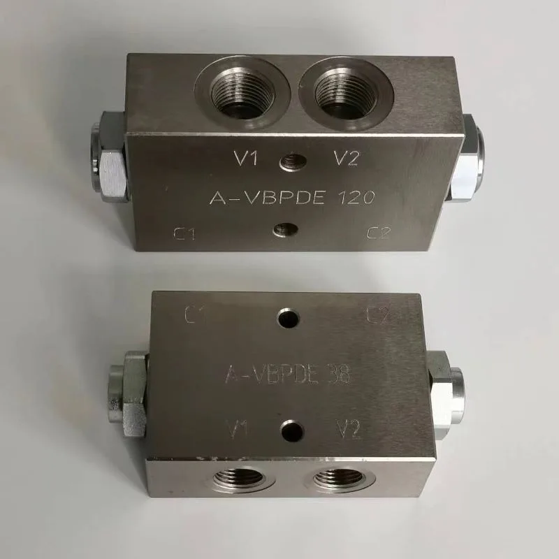VBPDE3/8 1/2 tubular two-way hydraulic lock, sanitation/garbage truck/crane/agricultural machinery, pressure retaining valve