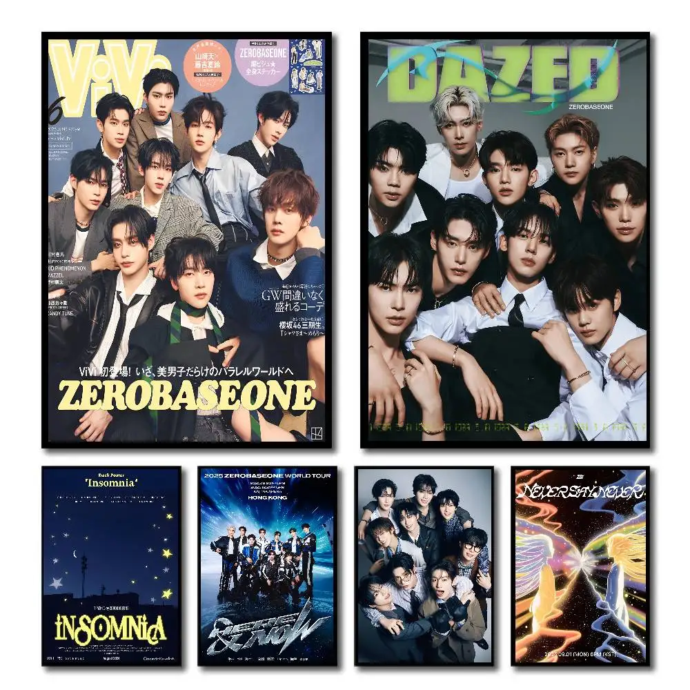 Korean Group K-POP ZB1 Poster Self-adhesive Art Room Entrance Restaurant Wall Decor Art Painting - view 4