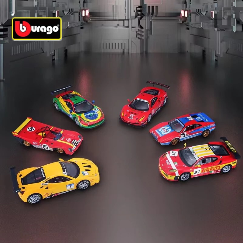 Bburago 1:43 Ferrari 458 488 GTE GT3 312 P F430 GTC 512 lega modello di auto da corsa simulazione metallo sport modello di auto collezione giocattoli