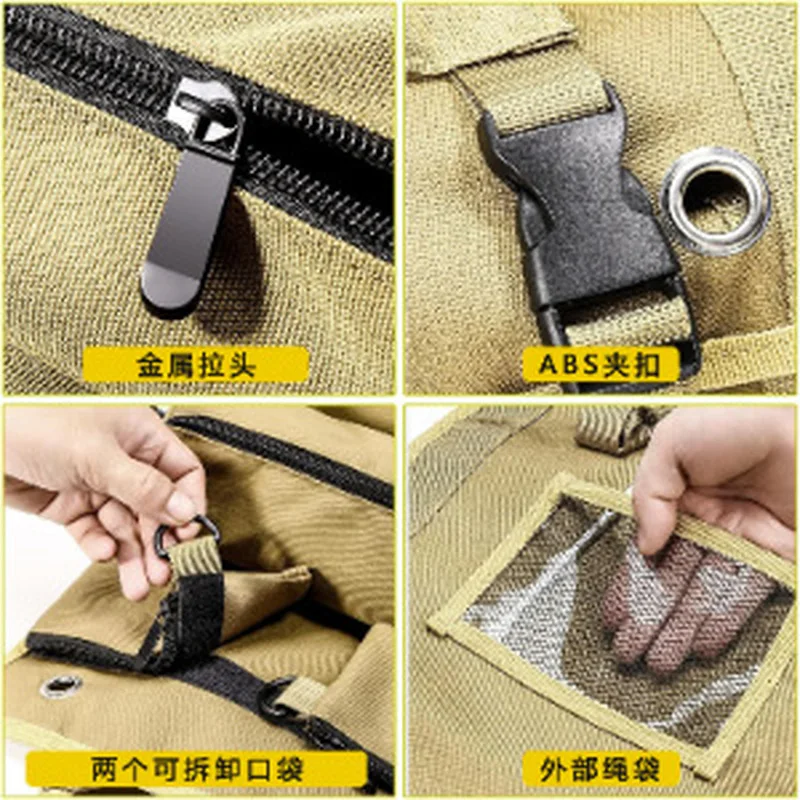 Foldable roll-up tool bag, thickened and wear-resistant