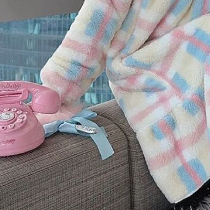 Hot Autumn Winter New Women Fashion Comfort Nightgown Korean Princess Style Thick Warm Plus Size Long Sleeved Nightgown Homewear