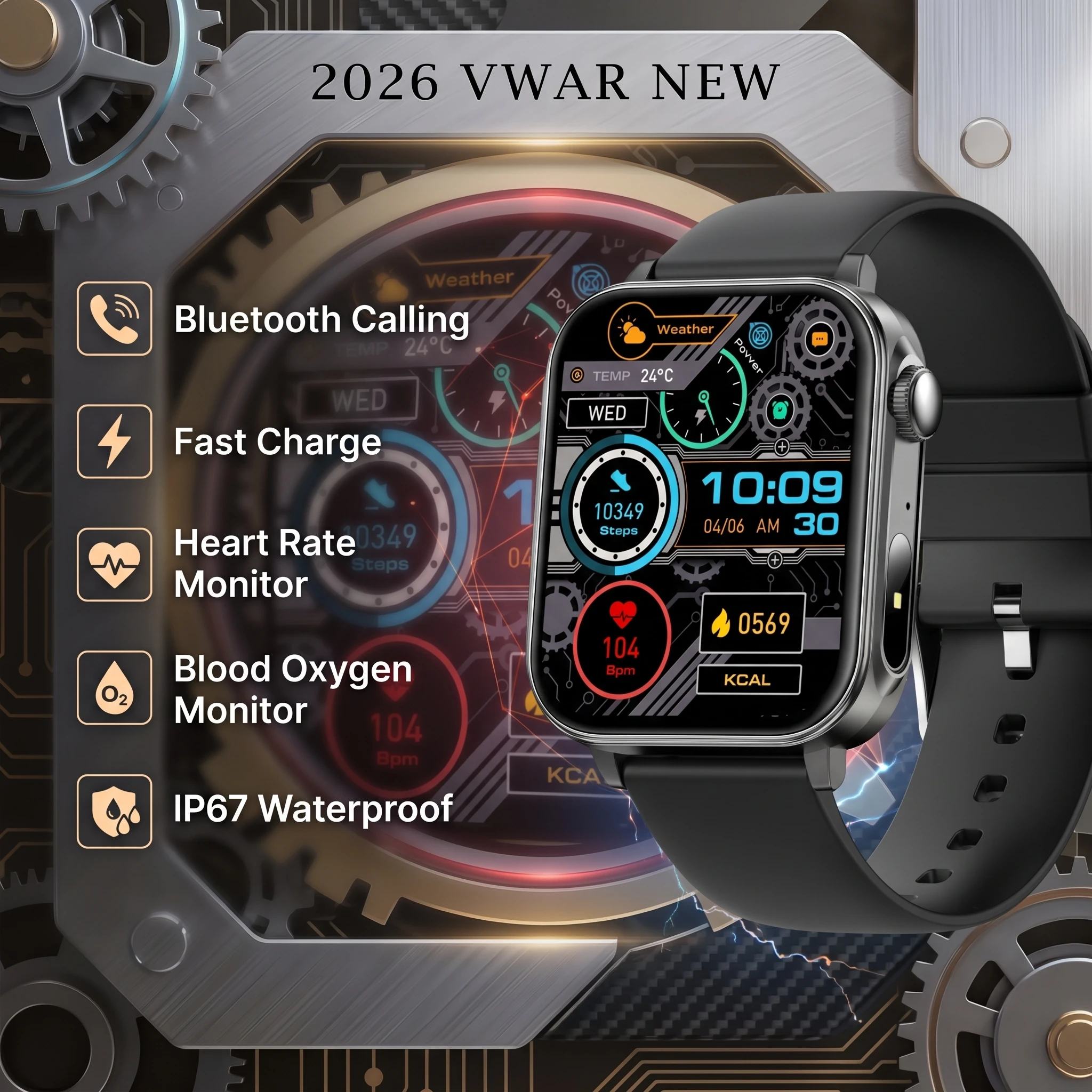 Smartwatch Watches For Women With Gps - 2026 VWAR Smart Watch Men Women