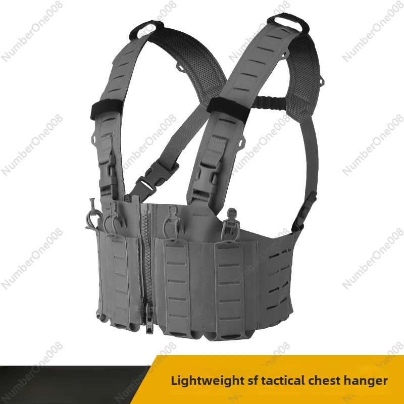 WoSporT Lightweight SF Tactical Chest Hanging, Zipper Link Fixed, A Variety of Combinations with H-straps