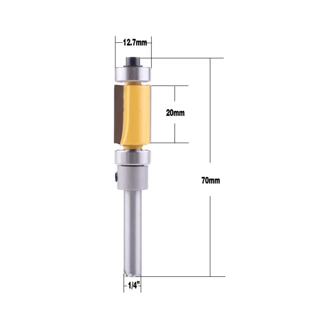 Efficient Routing with Precision 635MM Shank Double Bearing Straight Router Bit Made of Industrial Grade Carbide Tip