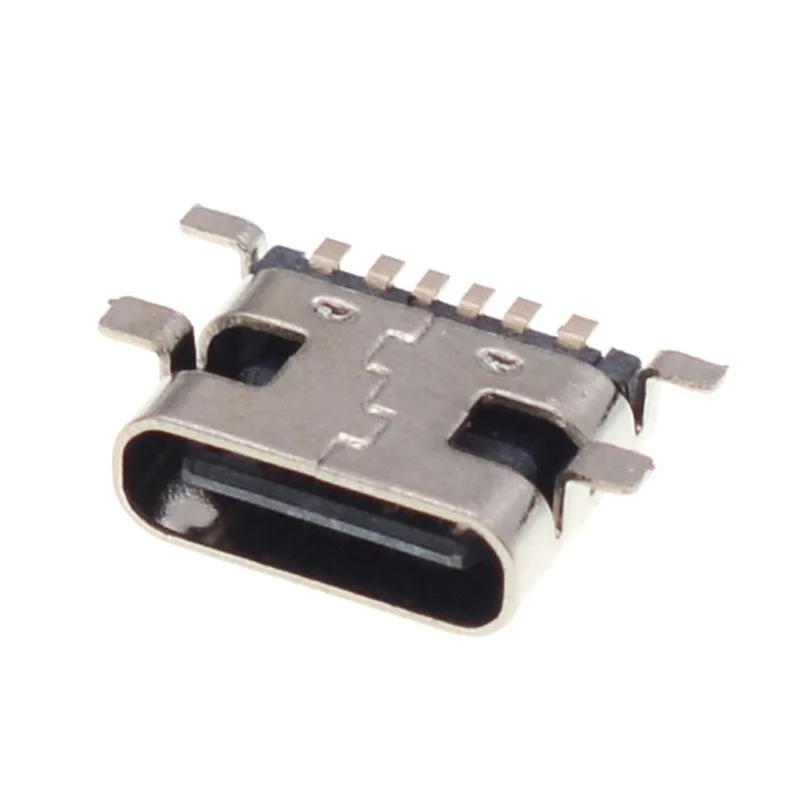 USB 3.1 Type-C 6pin Female Connector 3A High Current Fast Charging Toys Household Electronics Charging Interface Connector