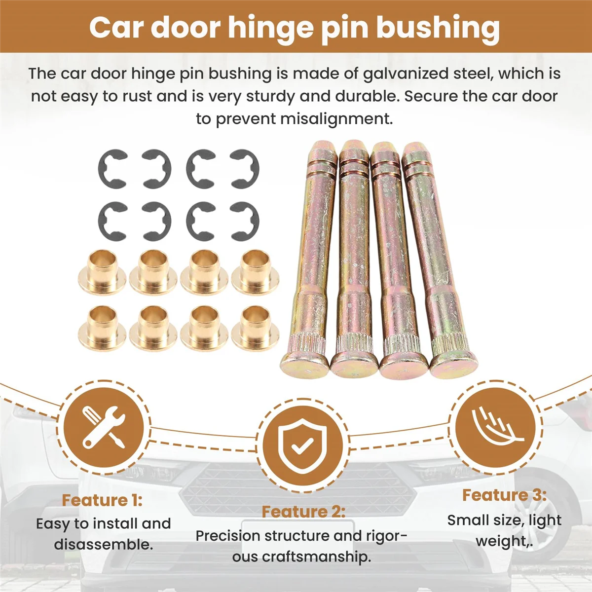 Car Door Hinge Pins Pin Bushing Repair Kit Fit for Accord -V Crx Ek