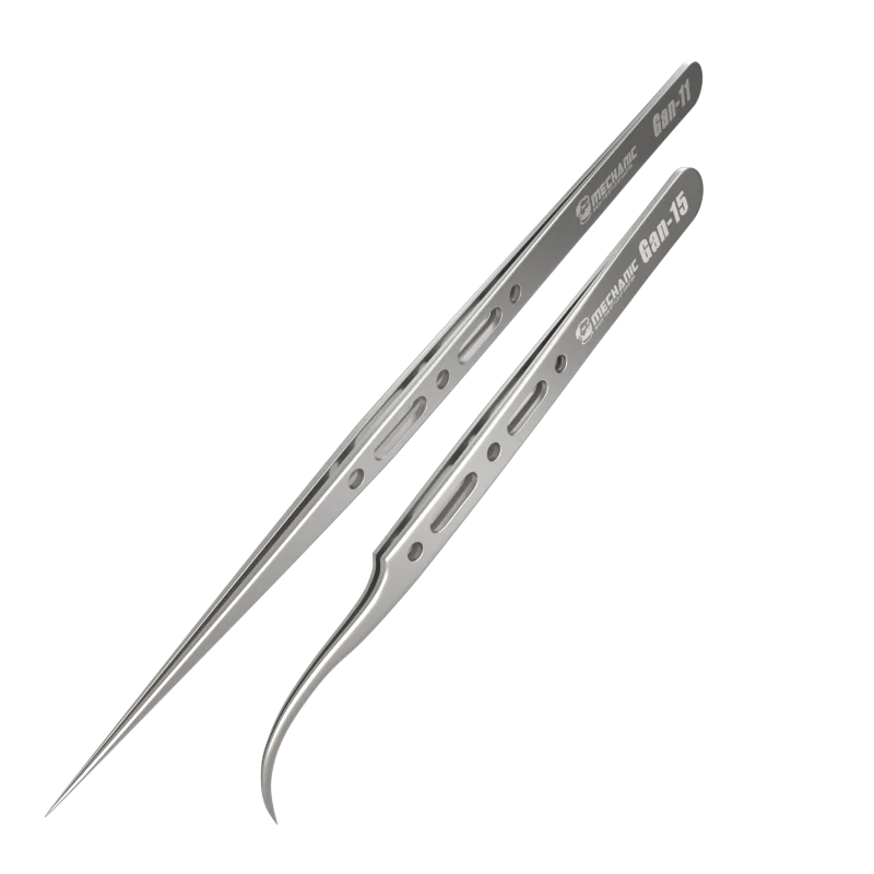 MECHANIC Tweezers GAN-15 GAN-11 Mobile Phone Repair Fingerprint Flying Wire Anti-magnetic Precision Components Fine Tip Clip