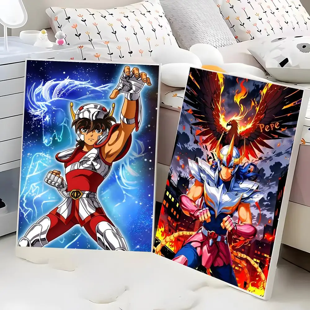 Saint Seiya Knights Of The Zodiac Pegasus Seiya Anime Painting Calligraphy Poster Eco-Friendly Decor Frameless Canvas