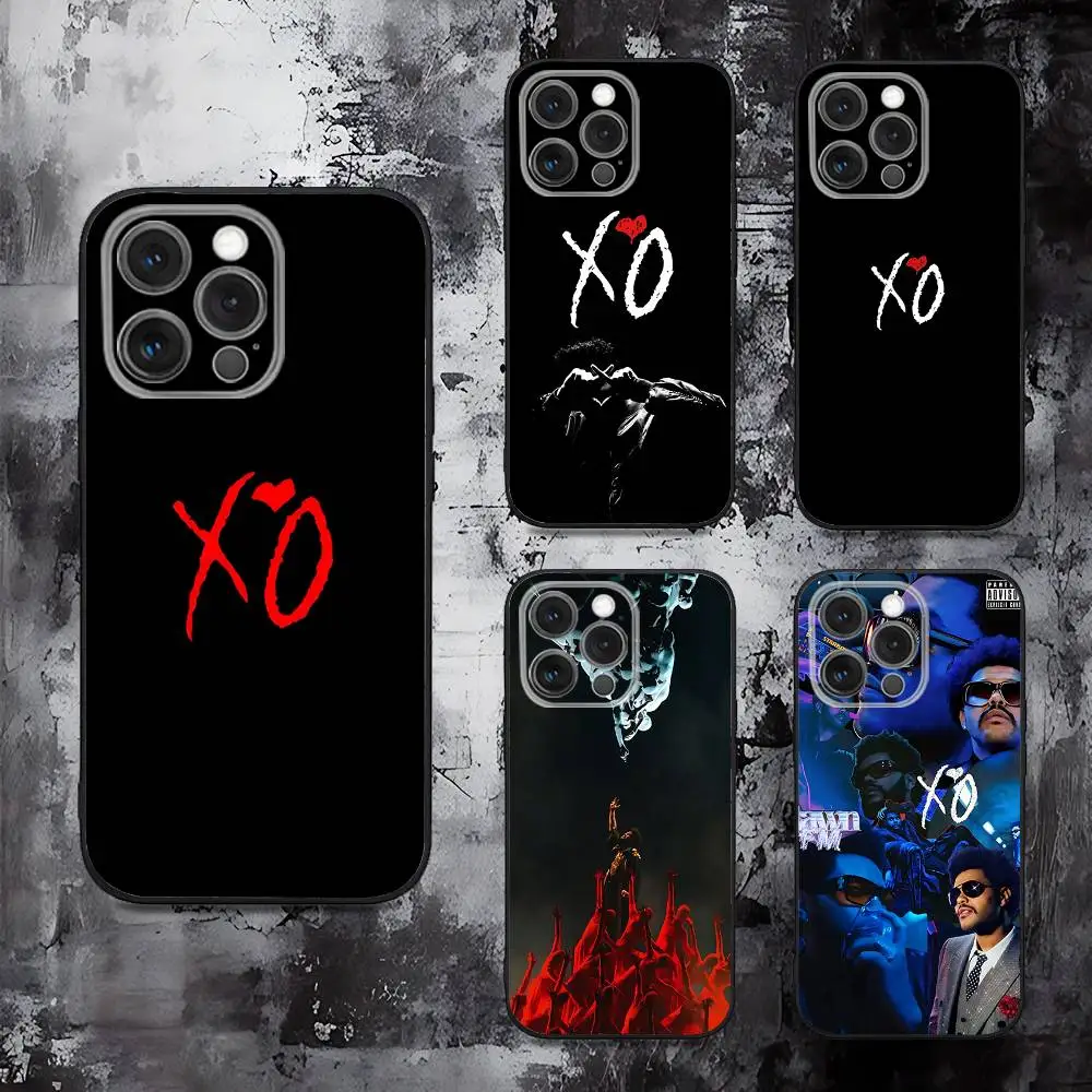

The W-Weeknd XO Phone Case For iPhone 16,15,14,13,12,11,Pro,Max,Plus,X,XS,SE,E,Mini,Soft Silicone Black Case