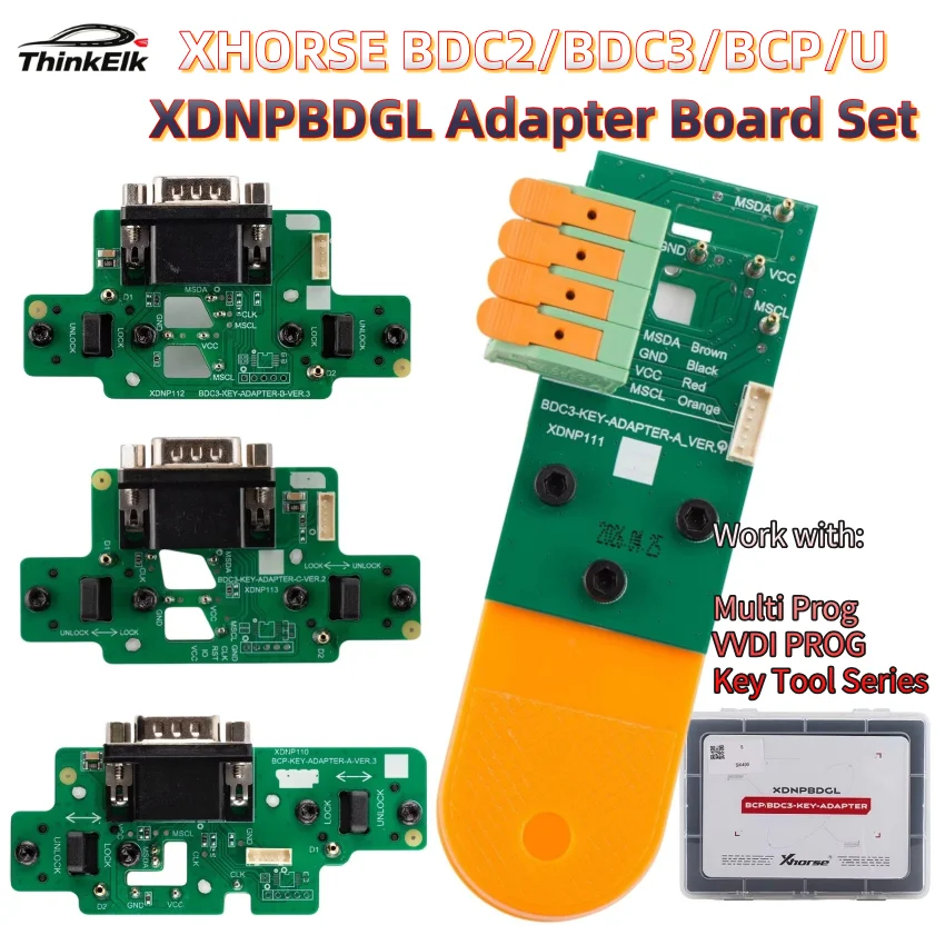 XHORSE BDC2/BDC3/BCP/U XDNPBDGL Dedicated  Adapter Board Set for BMW Work with VVDI PROG Multi Prog Key Tool Easy Key Cloning