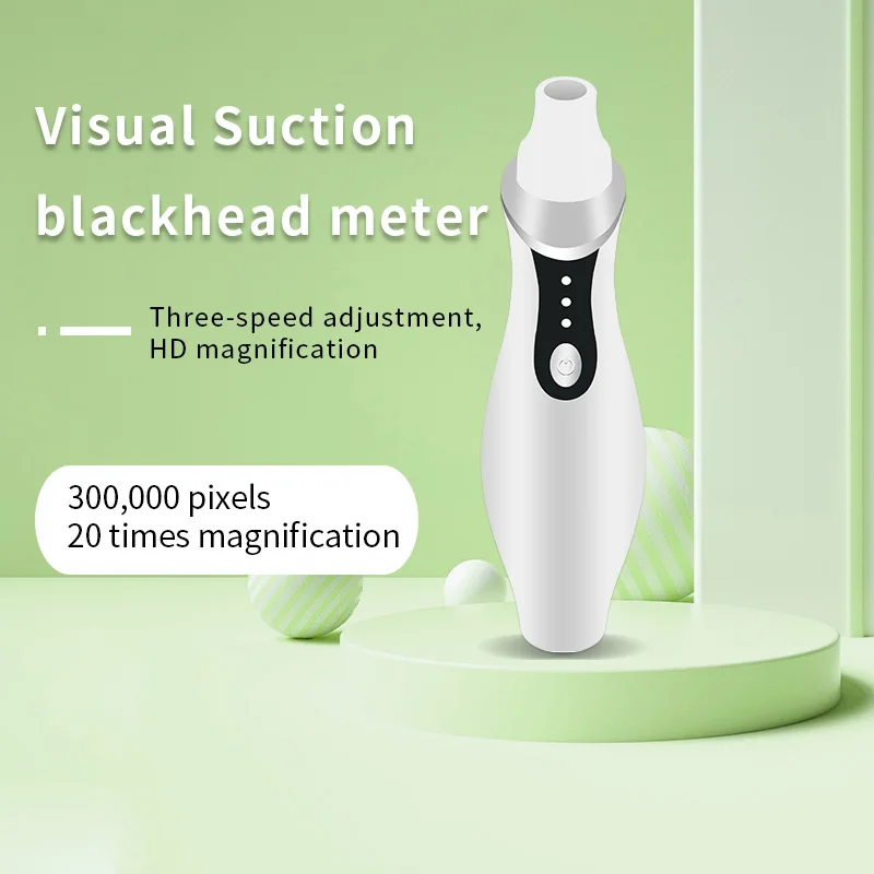 أداة إزالة الرؤوس السوداء الكهربائية البصرية لعلاج حب الشباب والبثور وإزالة الزيت والعناية الشخصية بالجمال باللون الأسود والأبيض