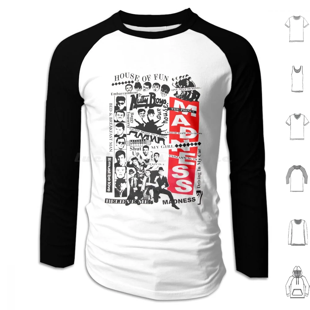 Deve ser amor la locura banda Retro regalo para Fans Sudadera con capucha de algodón de manga larga Madness Band la locura del rey George