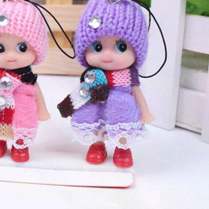 1PC Cute Fashion Kids Plush Dolls Keychain Soft Stuffed Toys Keyring Mini Plush Animals Key Chain Baby For Girls Women