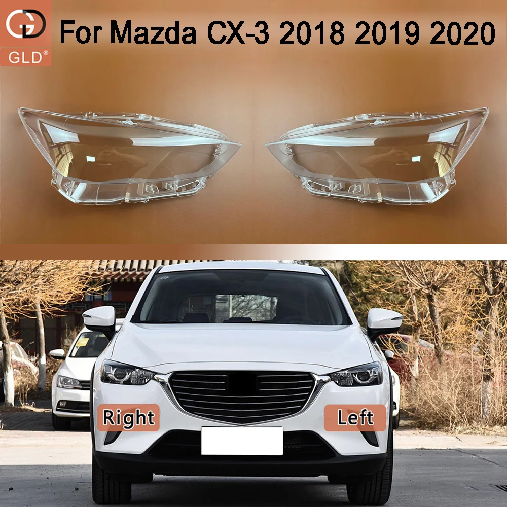 

Front Headlight Shell Headlamp Transparent Lampshade Cover Lens Plexiglass Auto Replacement Parts For Mazda 2018 2019 2020 CX-3
