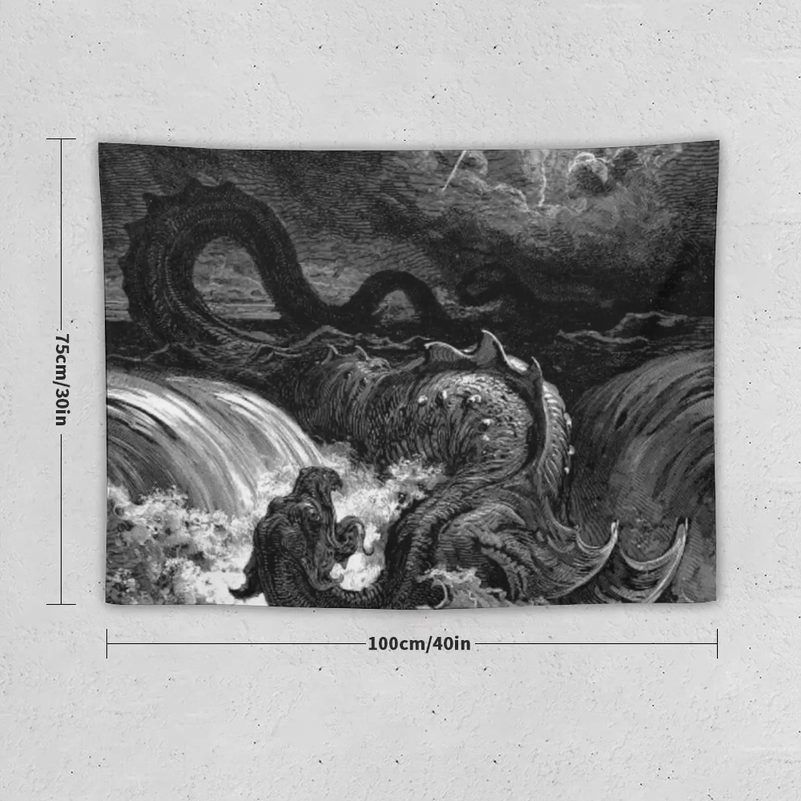 The defeat of leviathan - Gustave Dore Tapestry Home Decoration Bedrooms Decor Anime Decor Tapestry