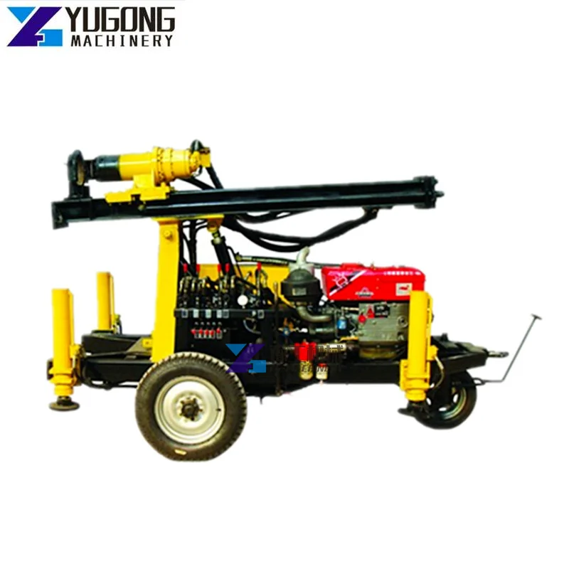 Diesel Type 200m Depth Underground Rotary Bore Water Well Drilling Machine for Sales Percussion Water Well Drilling Rig