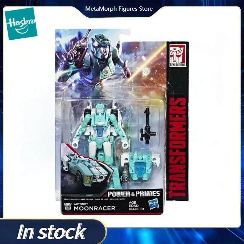 

Original Hasbro Transformers Power of The Primes E1130 AUTOBOT MOONRACER Deluxe Class Anime Figure Action Toy Model
