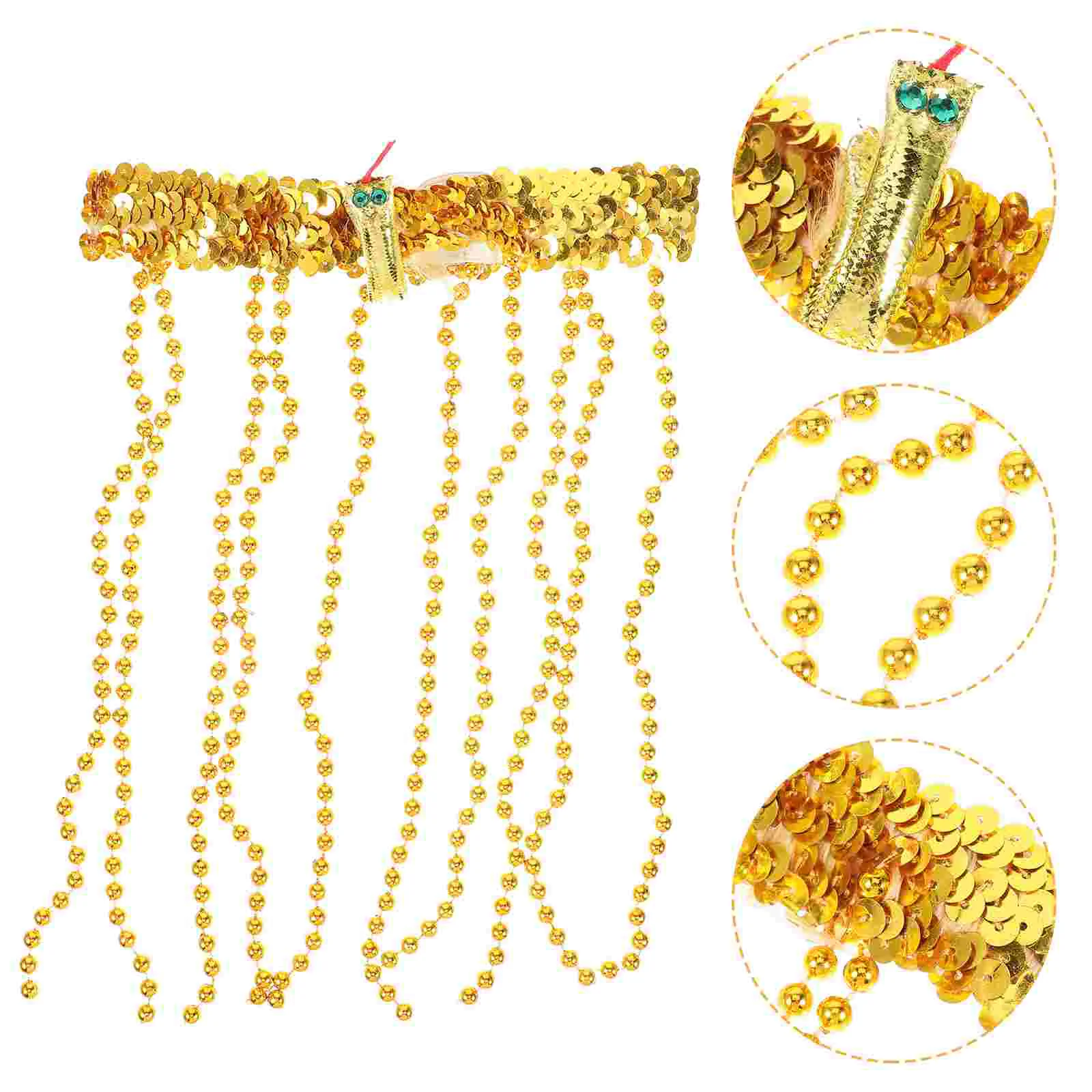 

Novelties Women's Egyptian Costume Accessory Snake Beaded Headpiece Egyptian headband egyptian costume women