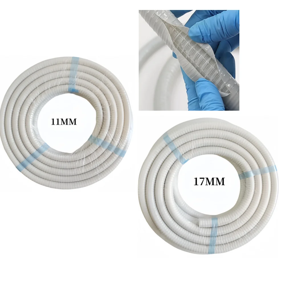 10M/Roll Dental Strong/Weak Suction Tube Silicone Tubing Hose Pipe Dentist Unit Chair Accessories 11MM 17MM
