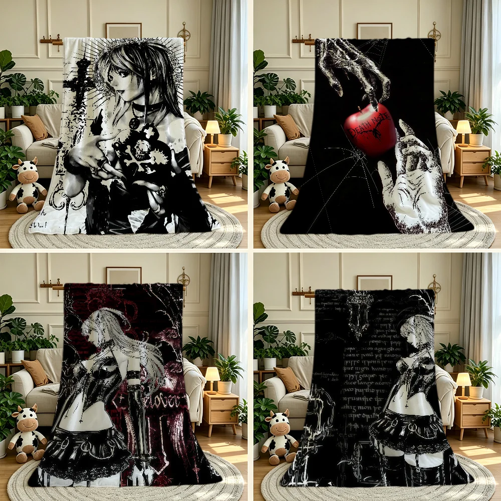 D-death Anime Blanket For Couch Sofa N-note Travel Home Hiking Picni Bed Beding Flannel Blanket Birthday Gift