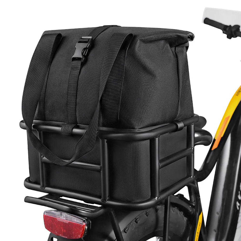 Fietsmand achterop Fietsbagagerek met handvat Grote capaciteit E-bike mand Fietsmanden voor buitenreizen en winkelen - afbeelding 2