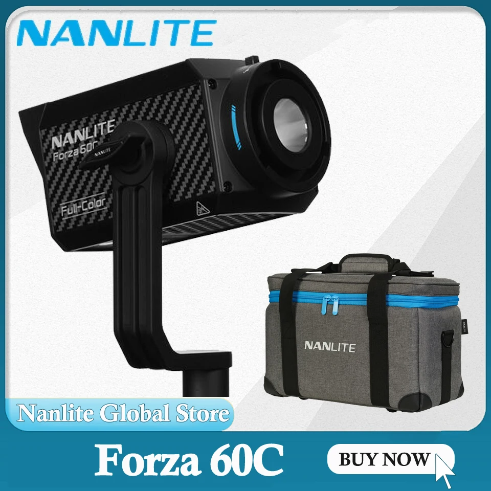 

Профессиональный светодиодный видеосвет Nanlite Forza 60C 60W 1800K-20000K CRI96 TLCI96 с регулировкой яркости 1-100% и полноцветной RGB-подсветкой для видеосъемки