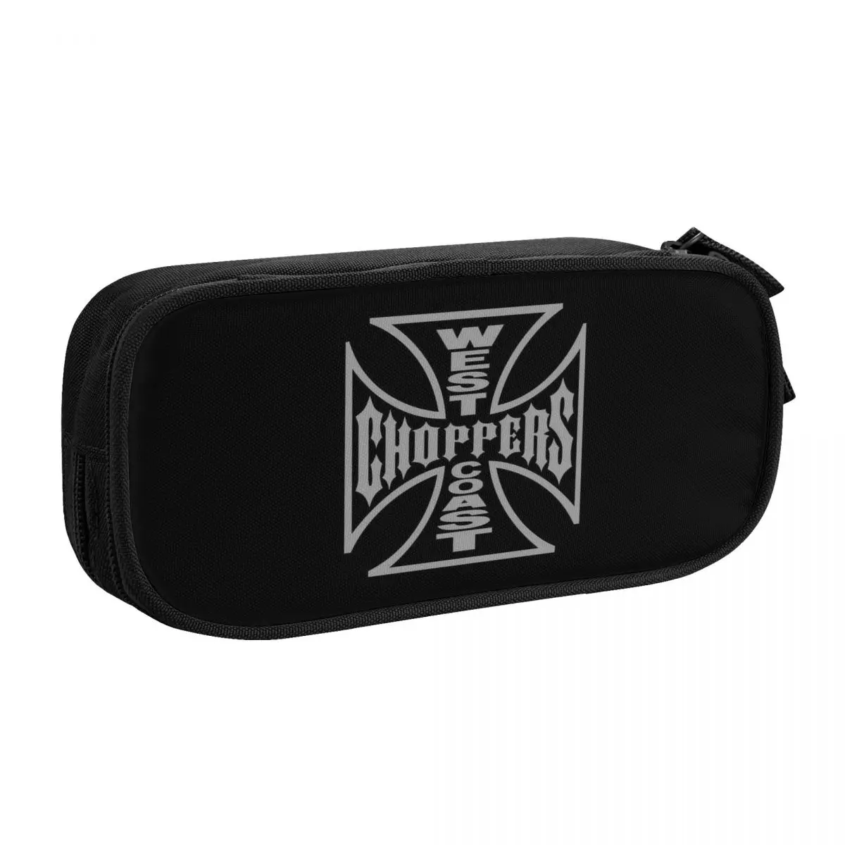 West Coast Iron Cross Choppers Pencil Case for Girls Boys Large Capacity Pen Box Bag School Supplies