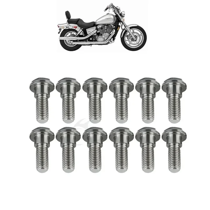 

12x титановые болты F & R тормозной диск ротор M8 X 24 для Honda VT1100 Shadow 1995-2007 VTX1300 2003-2009 Запчасти для мотоциклов