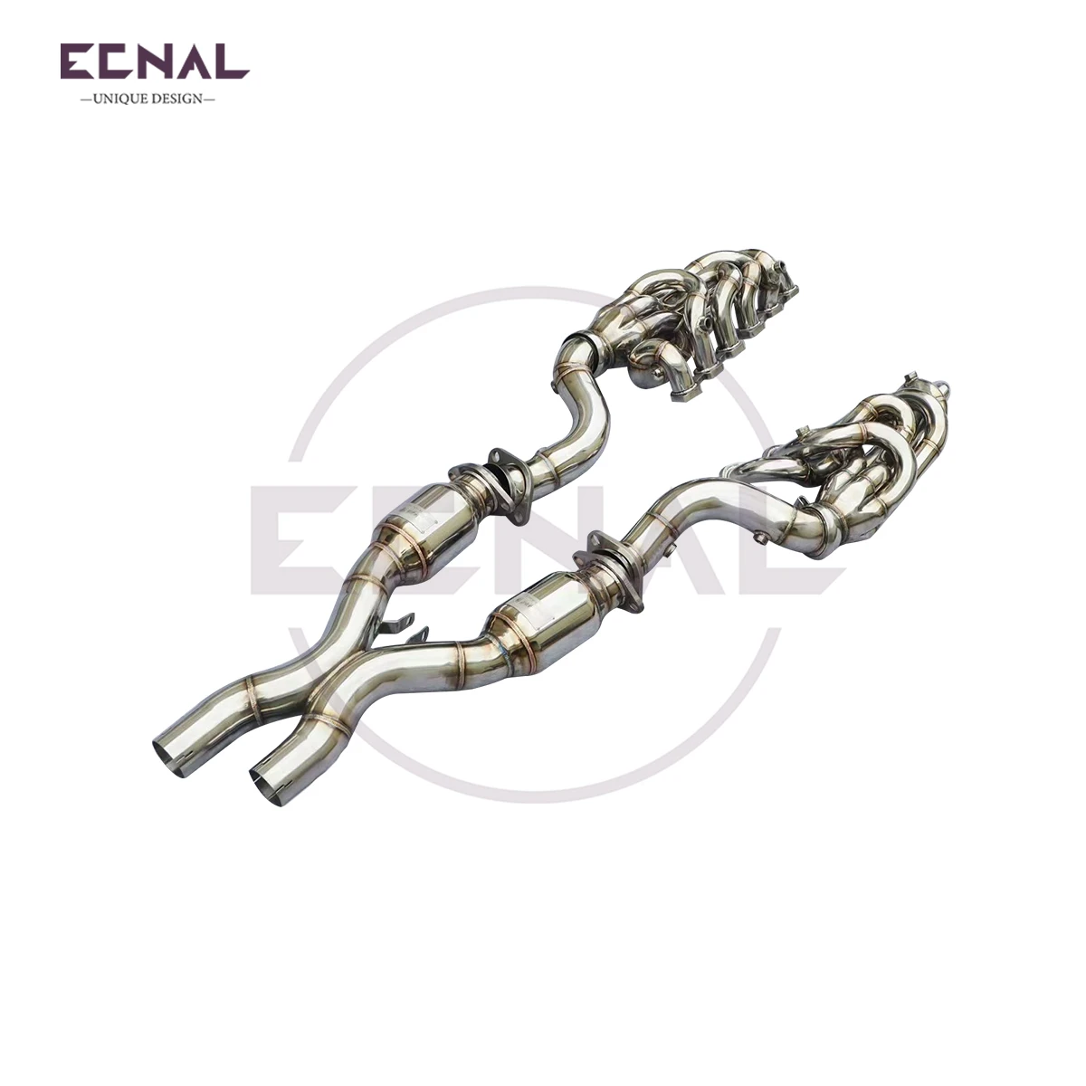 

Выпускная система Ecnal: коллектор равнодлинный, даунпайп и X-образная труба из нержавеющей стали SS304 для спортивного автомобиля Ferrari 599 V12 6.0T 2006+