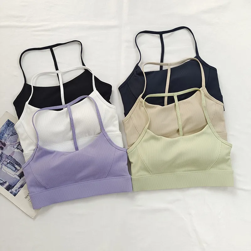 High Support Halter Sports Bra with Removable Pads - Perfect for Running, Yoga & Gym - Lift & Support Design!