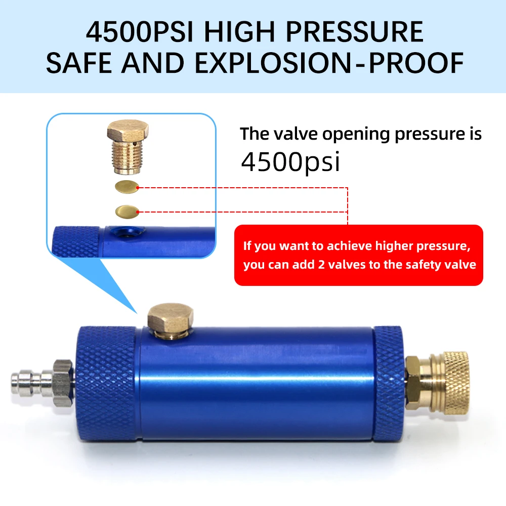 Imagem -03 - Compressor Pcp Bomba Manual com Válvula de Segurança Separador de Água Óleo Filtro de ar Compressor de ar de Alta Pressão 4500psi 30mpa