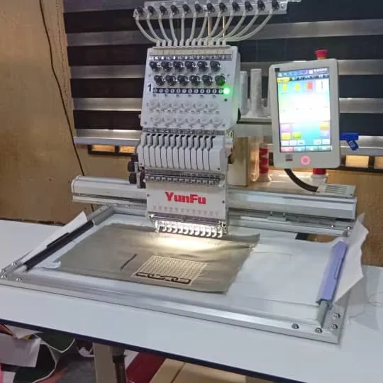 Single Head 12 15 Needles Embroidery Machine Best Price 1200PRM Cap Flat T Shirt Embroidery Machine