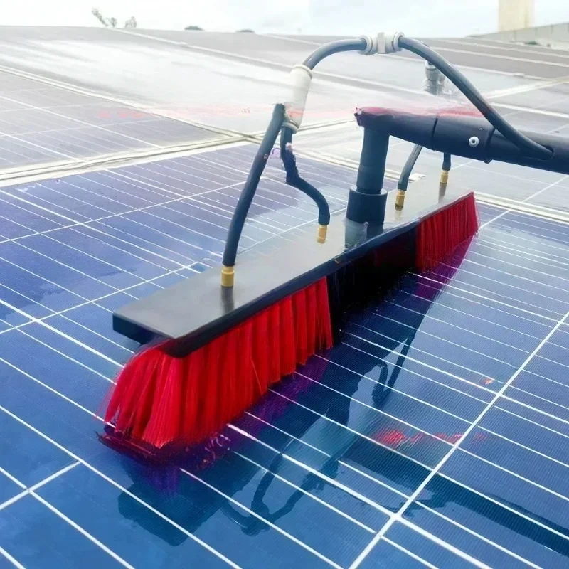 30FT/9M Window Glass Telescopic Pole Type Photovoltaic Panel Cleaning Brush Water Spraying And Flushing