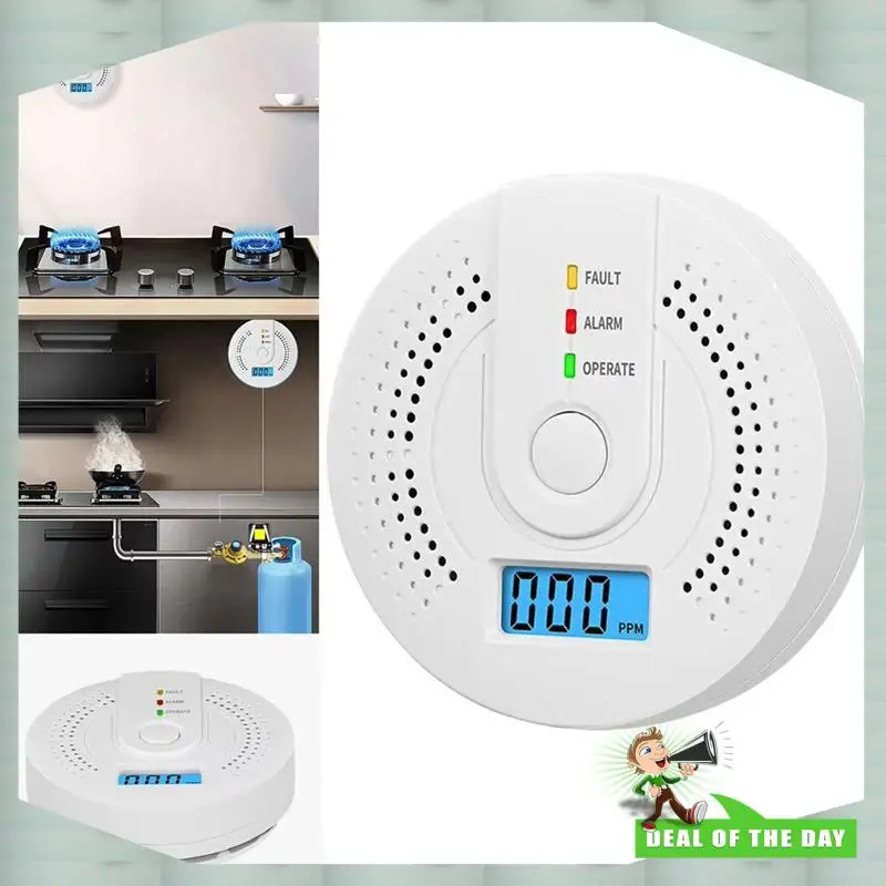 

24-Hour Delivery Digital Carbon Monoxide Detector Sound & Light Warning Sensor Battery Powered CO Gas Monitor Meter With LED Ind