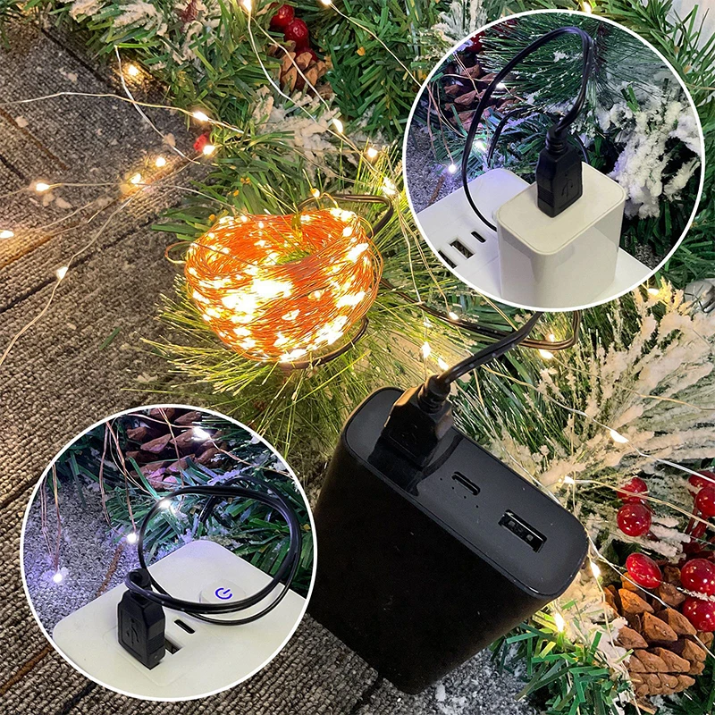 USB Luz Decorativa Corda para Decoração de Casa, Rolha De Garrafa, Iluminação Cordas, USB, 20 LEDs, Presente Do Quarto, Natal, 2m