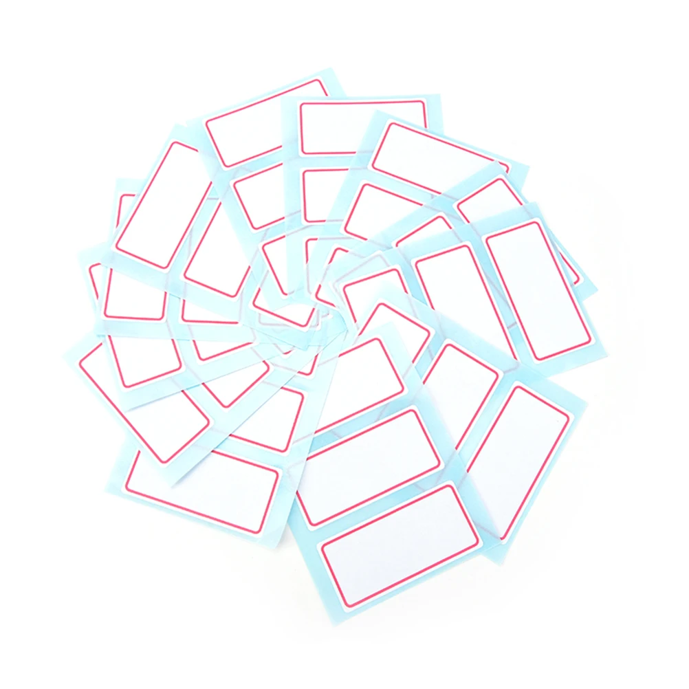 12 Sheets Blank Stickers 34*73mm Self Adhesive Label Blank Note Label Bar Sticky White Writable Name Stickers