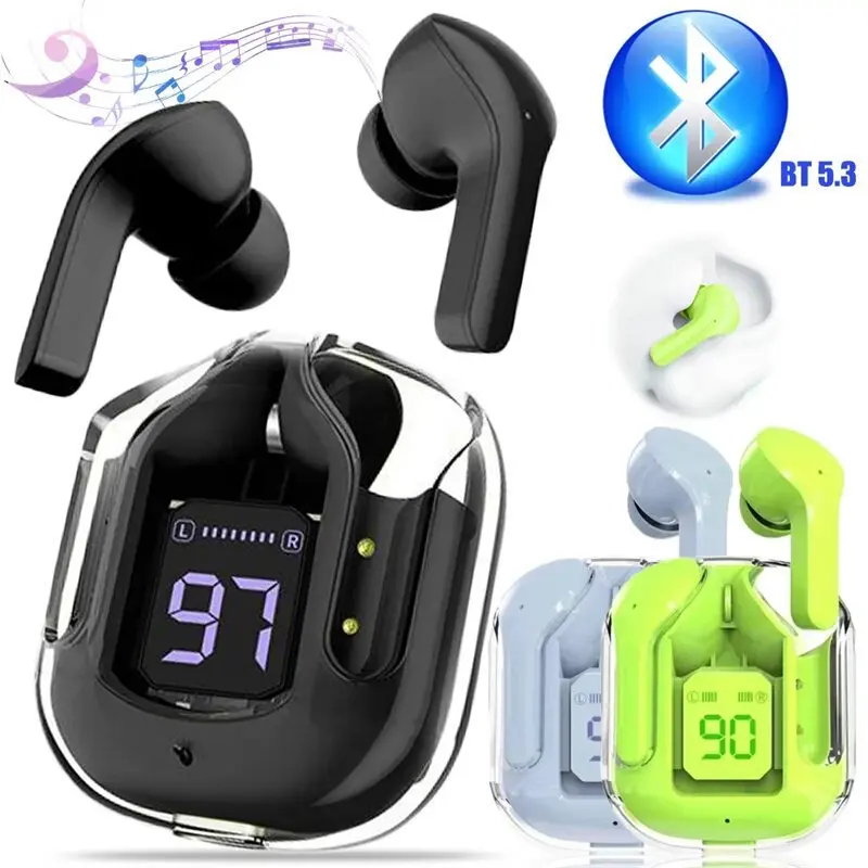 T2 Wireless Mini Earbuds LED Power Digital Display TWS Headset Stereo Sound Bluetooth-compatible 5.3 for iPone Xiaomi Lenovo