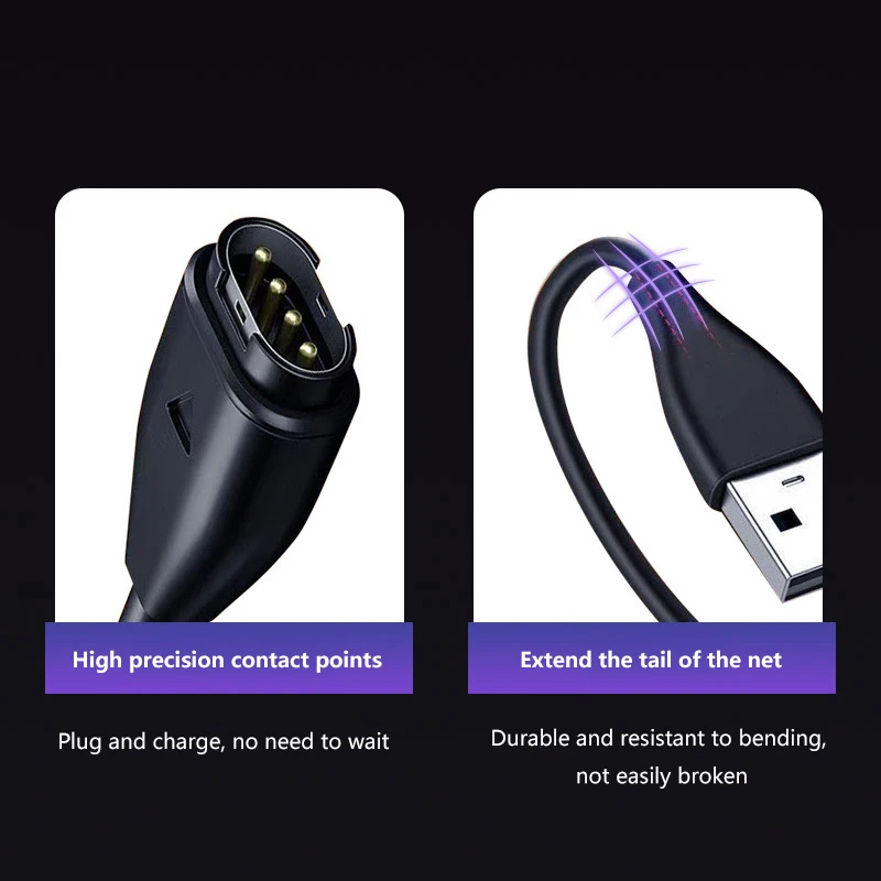 Cabo de dados de carregamento de relógio inteligente cotovelo de transmissão de dados para cabo macho tipo c adequado para garmin forerunner/fenix/série ativa