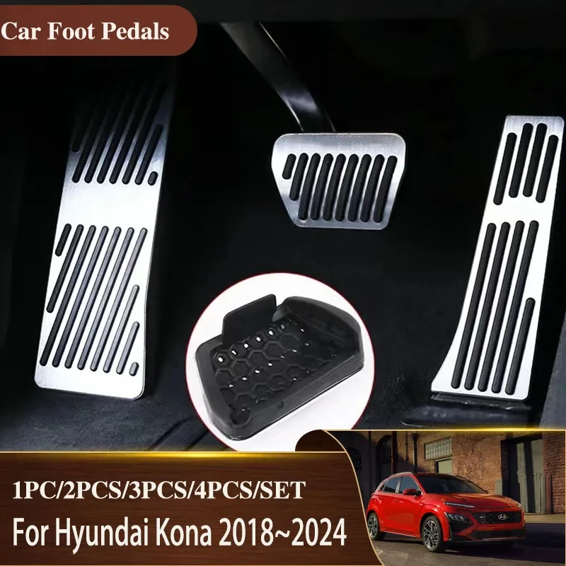 

Car Foot Pedals For Hyundai Kona Kauai OS 2018 2019 2020 2021 2022 2023 Car-Stylings Pedal Stainless Steel Part Cover Acessories