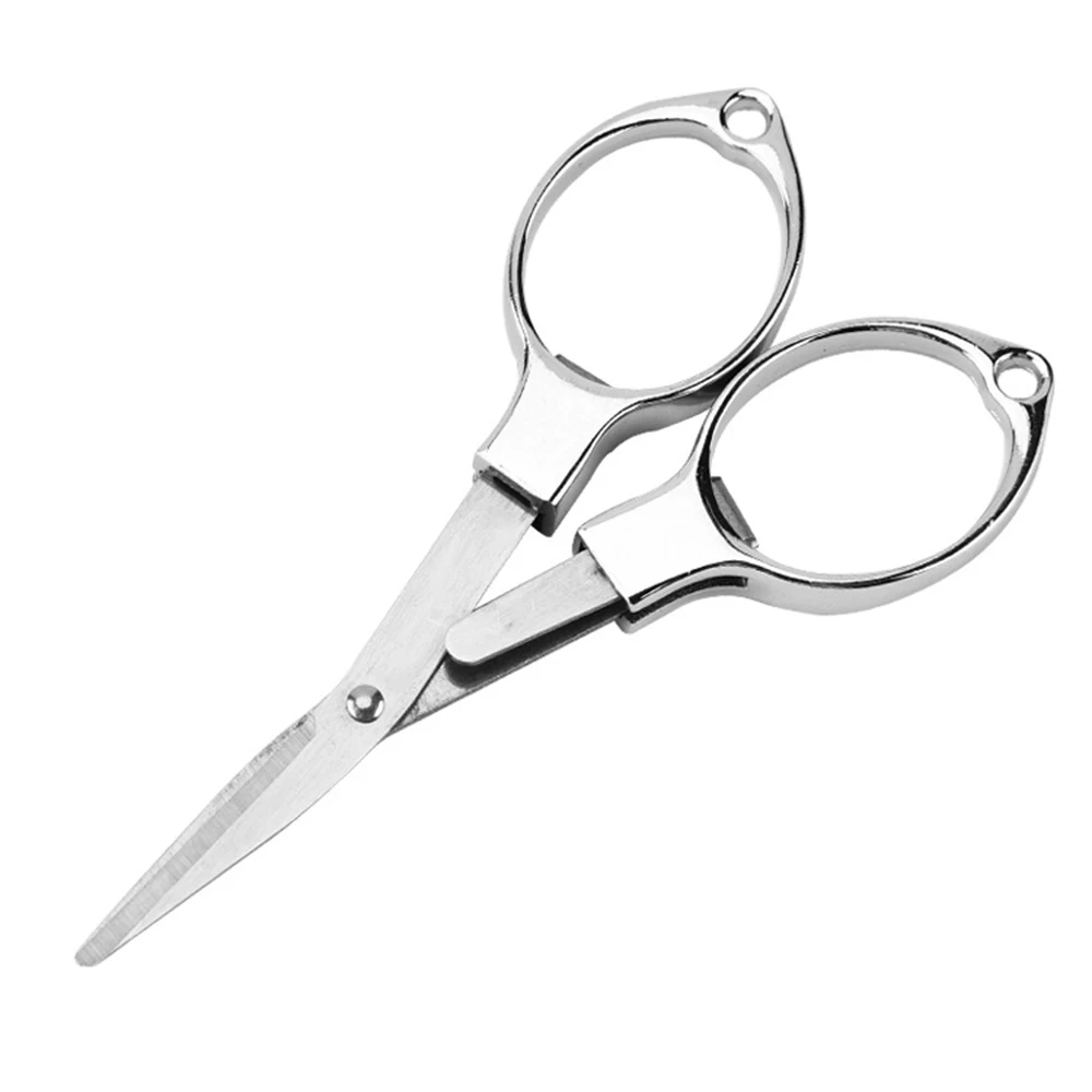 Portable Mini Folding Scissors Stainless Steel Multifunctional Cutter for Fishing Line Sewing Needlework Craft Tools