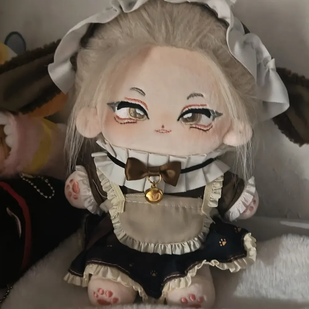

1 set Rabbit Set 20cm Cotton Doll Clothes Cat Paw Outfit Cotton Doll's Clothes Mini Lolita Dress Plush Doll Clothes