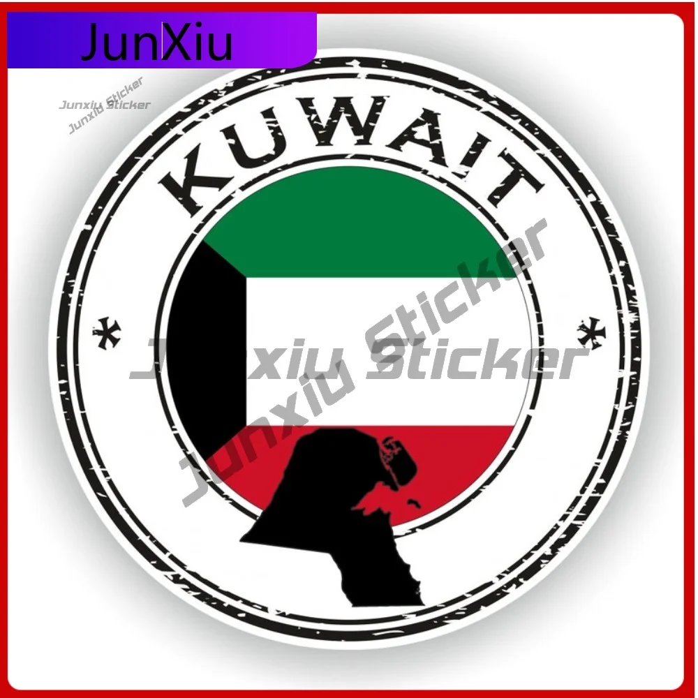 

Kuwait Seal Round Flag Fashion Auto Surface Decoration Commonly Used On Bumpers Rear Windows And Trunks
