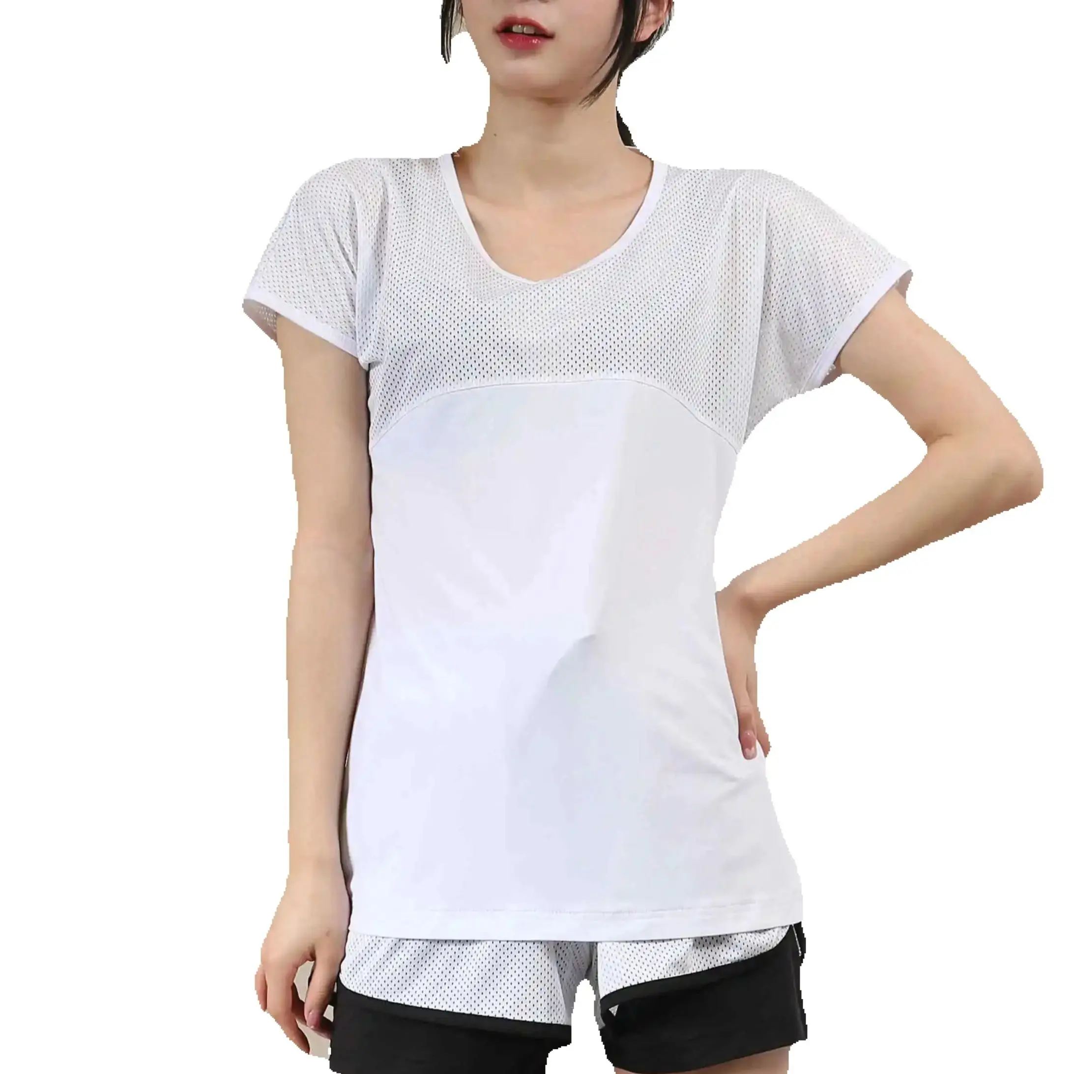 

Women's 2-piece Sportswear Yoga Short Sleeve Hoodie and Drawstring Shorts Summer Casual Set