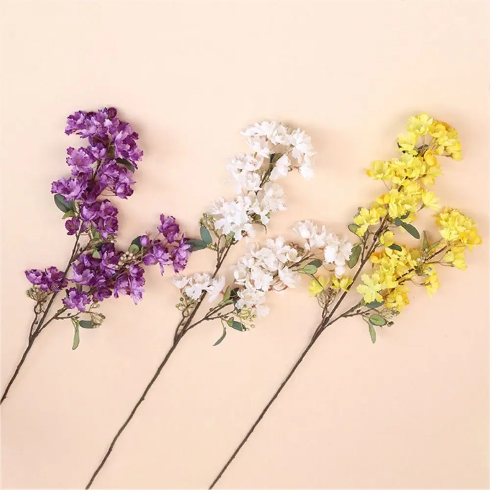 

90cm Artificial Lagerstroemia Flower Elegant Plastic Silk Cherry Blossoms Branch Handmade Fake Flower Wedding Birthday Party