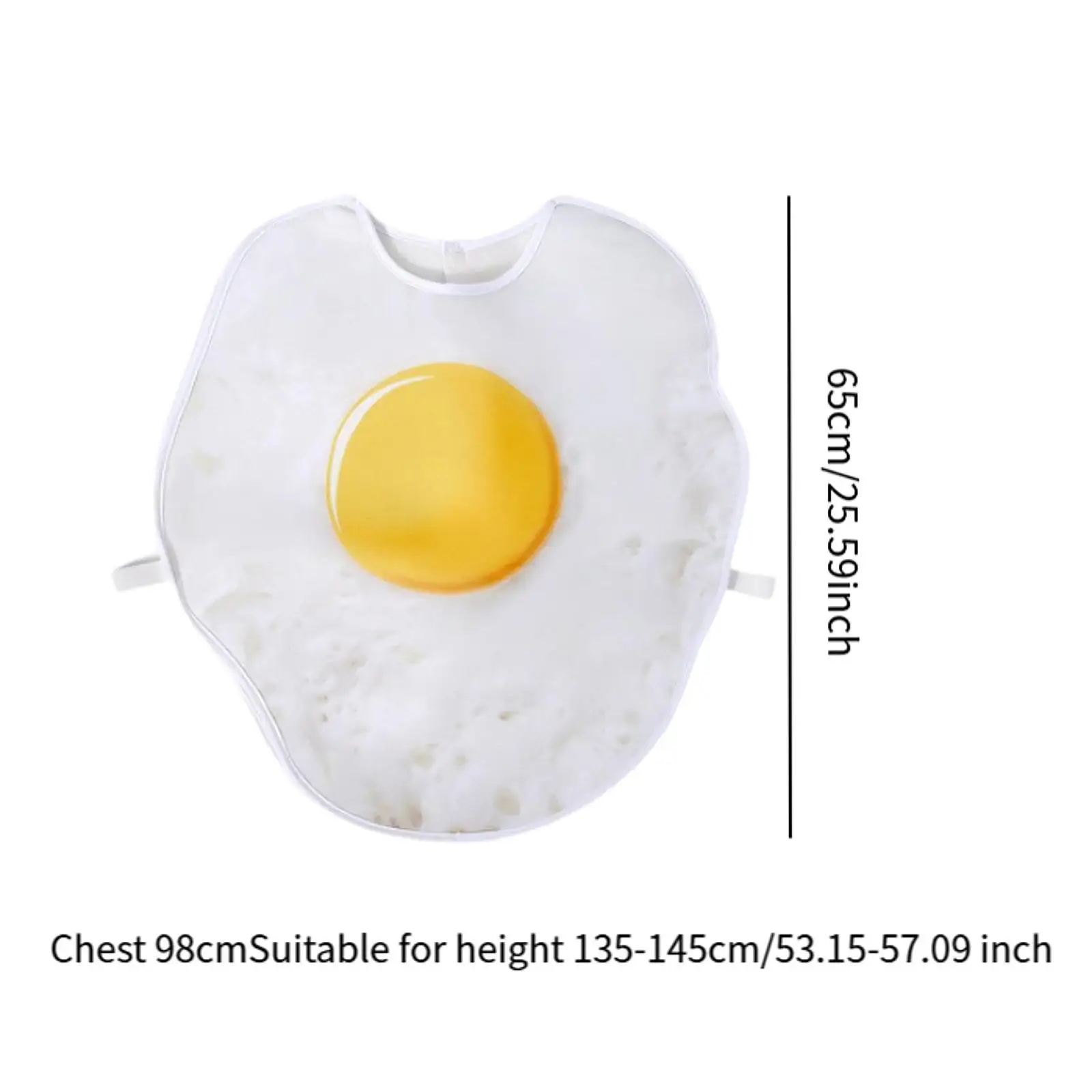 زي على شكل بيضة مقلية للأطفال، بدلة طعام مزخرفة إبداعية، زي تنكري للعطلات، عرض لعب الأدوار، حفلة عيد ميلاد تحت عنوان